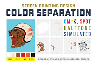 t shirt printing color separation in 6 hour