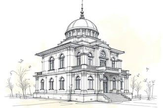 create pen and ink urban sketches and architectural illustrations