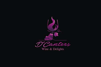 design beautiful wine delights logo