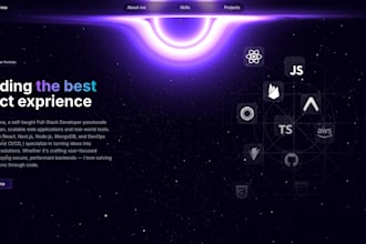 build custom website development as full stack front end back end developer