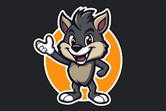 design a unique cartoon mascot logo