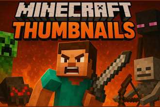design insane minecraft thumbnails to boost views