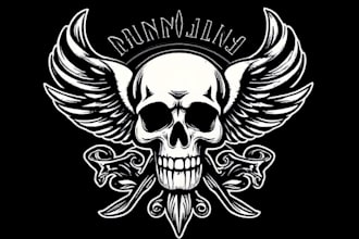 create awesome vintage logo , tattoo and lettering