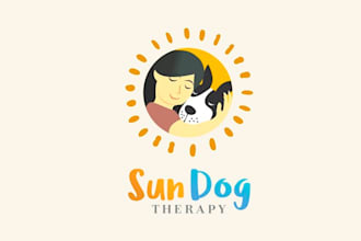 design fantastic sun dog therapy logo