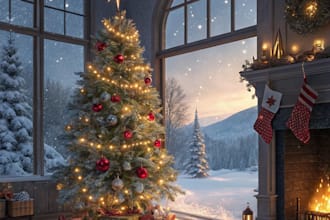 make a christmas illustration for you
