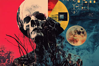 illustrate your album cover with dark or horror art