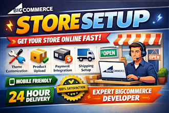 do bigcommerce store setup, design and customization