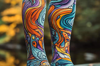 create a custom and unique socks design art for you