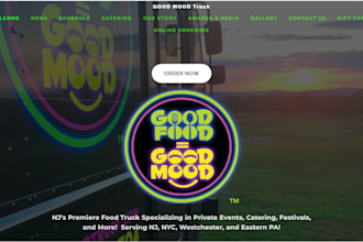 design squarespace food truck website snack hot dog taco shawarma resturant site