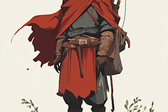 do 2d character design, 2d game character, concept