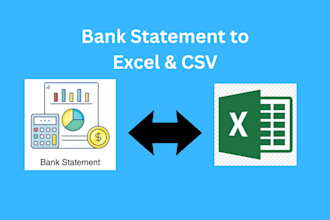 convert bank statements to CSV and excel