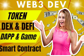 be blockchain developer and make nft marketplace, smart contract and tokens