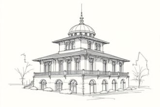 hand draw architecture and urban design sketches