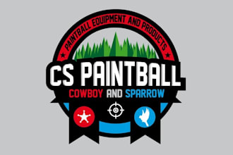 design iconic eye catching paintball store logo
