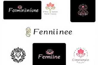 create a luxurious minimalist feminine logo design