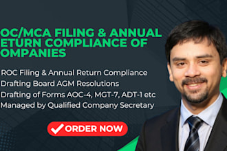 handle your roc filing and annual return compliances