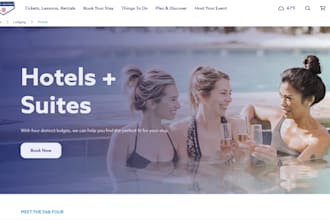design squarespace hotel website boutique luxury resort moutain resort website