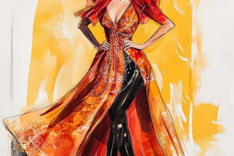 draw a fashion illustration or sketch