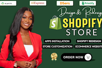 do shopify store design, shopify ecommerce website development, shopify redesign