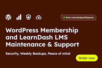 handle wordpress, hosting, maintenance, security, backups