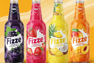 make creative product packaging and label design with 3d mockup