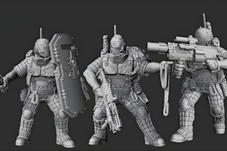 sculpt 3d miniature warhammer figurines 3d model dnd table top for 3d printing