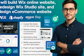 build wix online website redesign wix studio site wix website design ecommerce