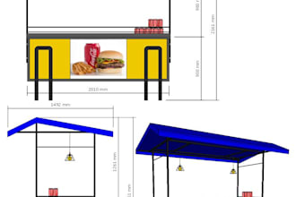 create custom 3d food cart designs for your business
