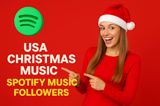 promote your USA christmas music to real spotify followers