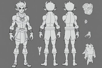 create a model sheet of your character