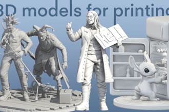 sculpt detailed 3d character models for 3d printing
