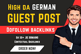 provide german guest post seo backlinks for manual link building service