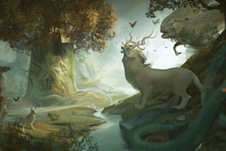 illustrate your mythical story with epic fantasy art