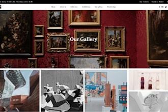 design art gallery and museum website