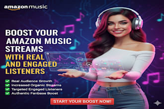 boost your amazon music streams with real and engaged listeners
