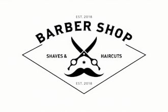 make different barber shop logo design