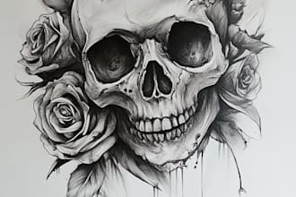 create a tattoo design of tattoo sleeve