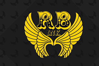 create a classic tattoo logo design with unlimited revision