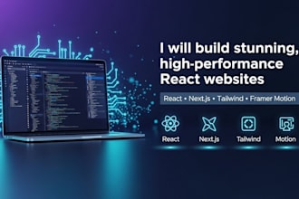develop a high quality responsive react and nextjs frontend