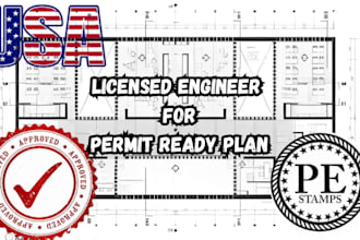 licensed engineer permit drawing city permit ready plan add state pe stamp