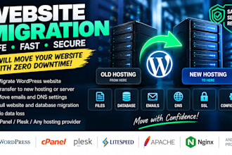 move, transfer or migrate wordpress website new hosting or mail setups