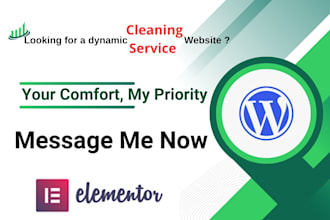 design a home and office cleaning service website in wordpress