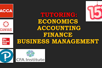 tutor economics, cfa, business management, financial accounting and finance