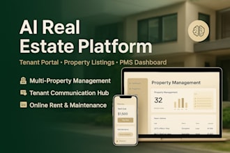 build ai property rental and real estate marketplace website with tenant portal