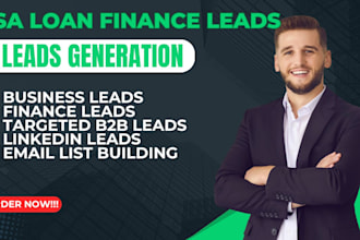 generate USA loan finance leads for personal and business lending linkedin leads