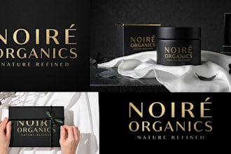 design elegant skincare brand logo and packaging design
