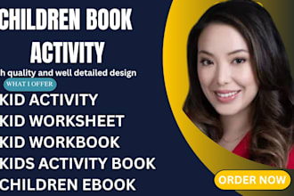 design kid colouring and activity,children ebook,kid worksheet and workbook