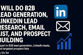 do b2b leads generation linkedin leads research email list and prospect building