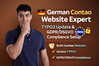 german contao website expert typo3 update and gdpr or dsgvo compliance setup