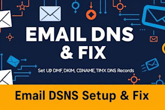 setup and fix spf, dkim, dmarc, mx, and dns records